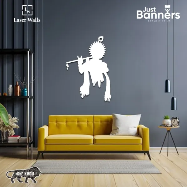 Lord_Krishna_Metal_Wall_Art_Flute_Metal_Wall_Art_Laserwall