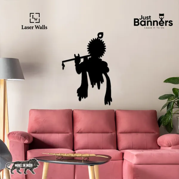 Lord_Krishna_Metal_Wall_Art_Flute_Metal_Wall_Art_Laserwall