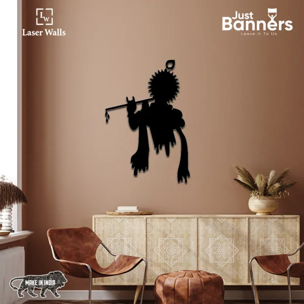 Lord_Krishna_Metal_Wall_Art_Flute_Metal_Wall_Art_Laserwall