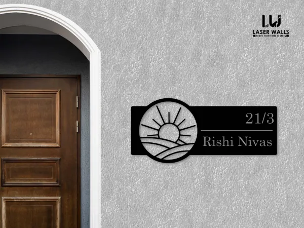 Sun_Name_Plate_Farm_House_House_Name_Plate_Number_Plate_Wooden_Name_Plate_Customised_Number_Plate_Steel_Name_Plate_Lasercut_Name_Plate