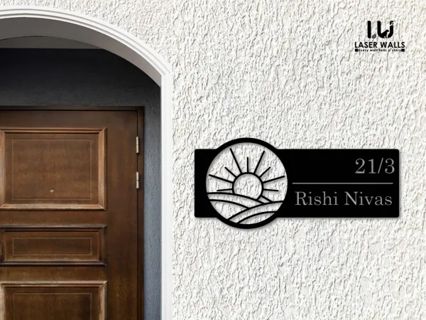 Sun_Name_Plate_Farm_House_House_Name_Plate_Number_Plate_Wooden_Name_Plate_Customised_Number_Plate_Steel_Name_Plate_Lasercut_Name_Plate