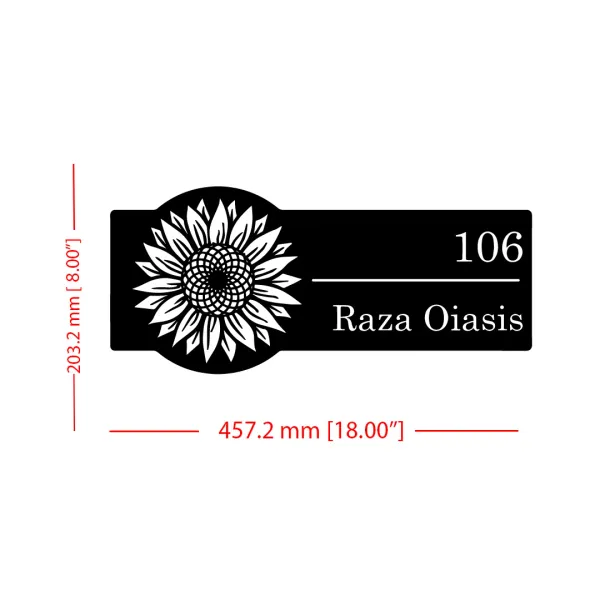 Sunflower_Name_Plate_Farm_House_House_Name_Plate_Number_Plate_Wooden_Name_Plate_Customised_Number_Plate_Steel_Name_Plate_Lasercut_Name_Plate
