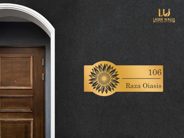 Sunflower_Name_Plate_Farm_House_House_Name_Plate_Number_Plate_Wooden_Name_Plate_Customised_Number_Plate_Steel_Name_Plate_Lasercut_Name_Plate