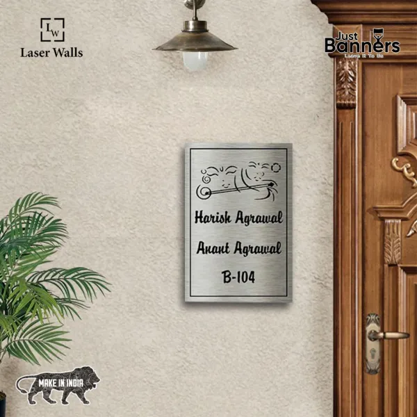 Stainless_Steel_Name_Plate_From_Laserwall_Lord_Krishna_Metal_Name_Plate