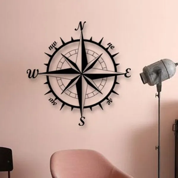 Compass_Metal_Art_From_Laserwall_North_Star_Compass_Rose_Shape_Beautiful_Metal_North_Star_Compass_Custom_Metal_Star_Compass_Unique_Gift_Idea