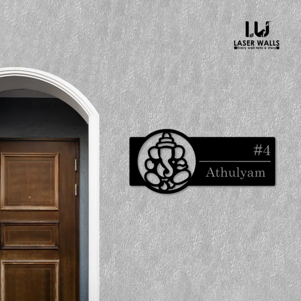 Lord_Ganesha_Farm_House_House_Name_Plate_Number_Plate_Wooden_Name_Plate_Customised_Number_Plate_Steel_Name_Plate_Lasercut_Name_Plate