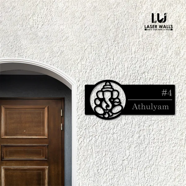 Lord_Ganesha_Farm_House_House_Name_Plate_Number_Plate_Wooden_Name_Plate_Customised_Number_Plate_Steel_Name_Plate_Lasercut_Name_Plate