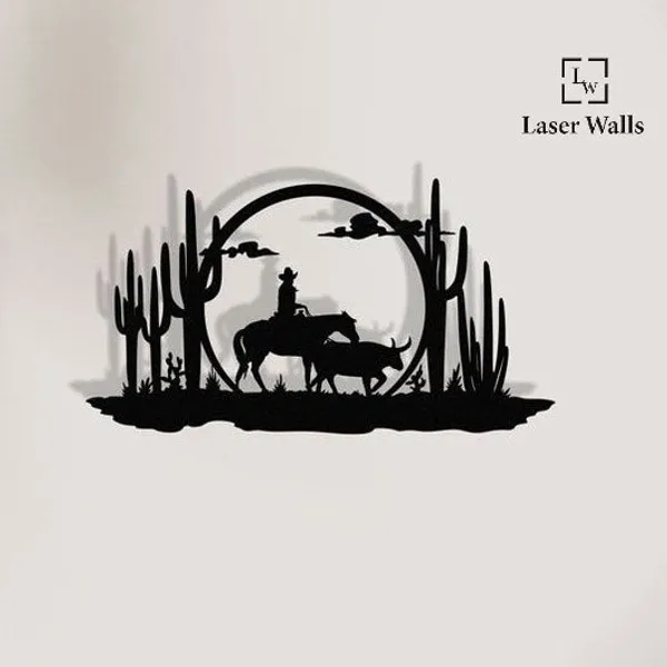 Horse_Landscape_Metal_Art_From_Laserwall_Lake_And_Mountains_Interior_Decoration_Home_Decor_Wall_Hanging_Wall_Art_Wall_Decoration_Wall_Sign