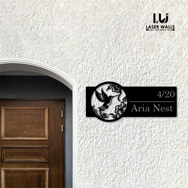 House_Name_Plate_Metal_Name_Plate_Bird_Lasercut_Name_Board