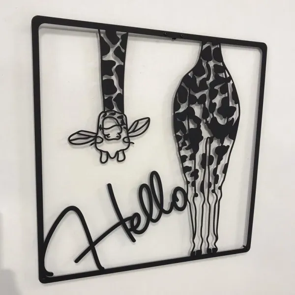 Iraffe_Metal_Wall_Decor_Animal_Wall_Decor_Wall_Art_Home_Decor_Metal_Wall_Hanging_Kids_Room_Decor_Gift_Hello_Giraffe_Metal