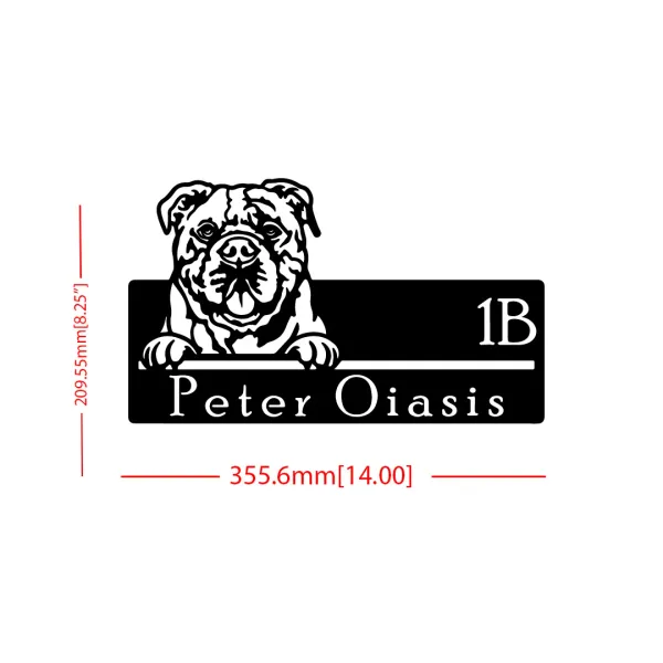 Bulldog_Dog_Farm_House_House_Name_Plate_Number_Plate_Wooden_Name_Plate_Customised_Number_Plate_Steel_Name_Plate_Lasercut_Name_Plate