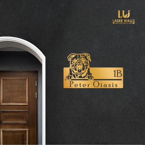 Bulldog_Dog_Farm_House_House_Name_Plate_Number_Plate_Wooden_Name_Plate_Customised_Number_Plate_Steel_Name_Plate_Lasercut_Name_Plate