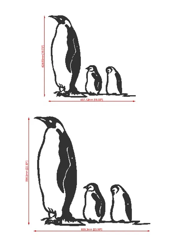 Penguin_Wall_Decor_Animal_Metal_Decor_Metal_Wall_Art_Home_Wall_Hangings_Geometric_Wall_Art_Home_Metal_Decor_From_Laserwall