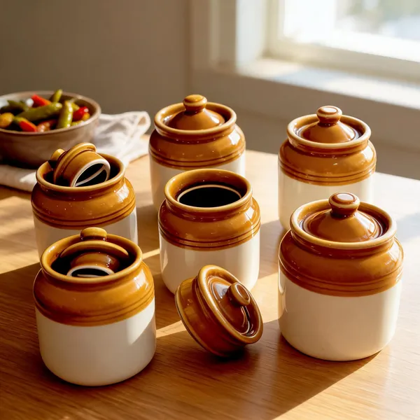 Brown_&_Off_White_Ceramic_Pickle_Jar_Set_(Pack_of_6_)