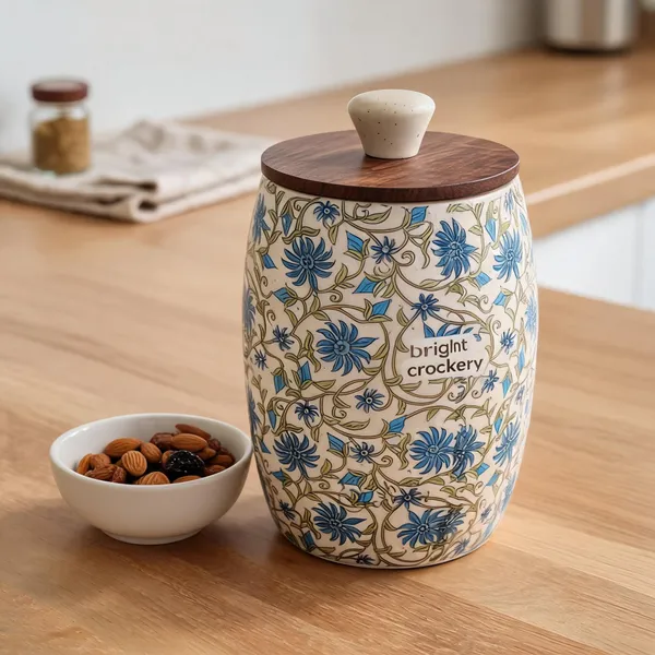 Multicolor_Ceramic_&_Wood_Food_Storage_Container_With_Lid