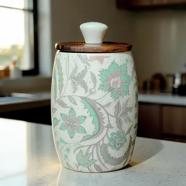 Light_Green_Ceramic_&_Wood_Airtight_Food_Storage_Container