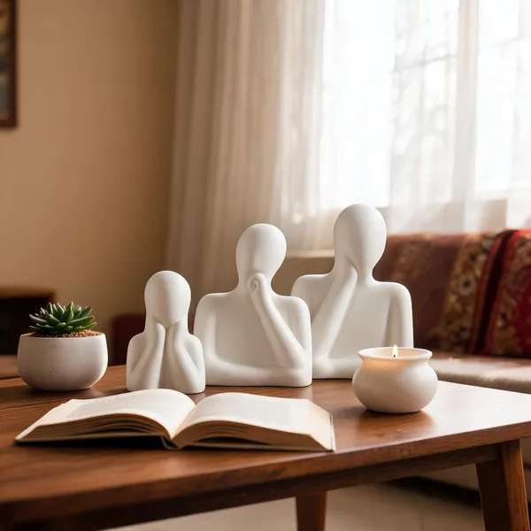 White_Ceramic_Decorative_Figurine_(Pack_of_3_)