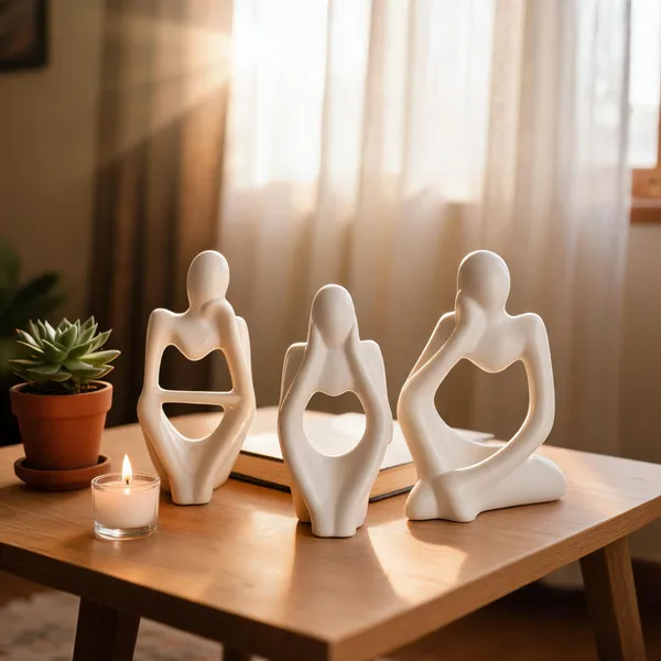 White_Ceramic_Decorative_Figurine_(Pack_of_3_)