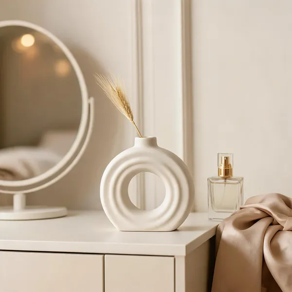 White_Decorative_Ring_Vase