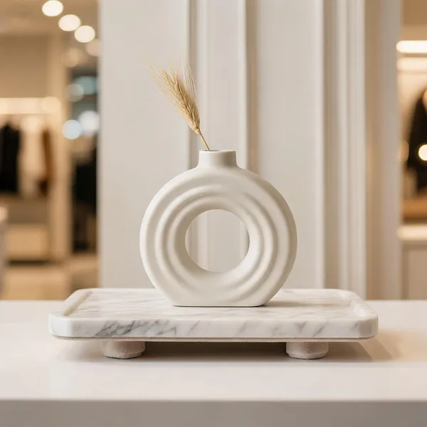 White_Decorative_Ring_Vase