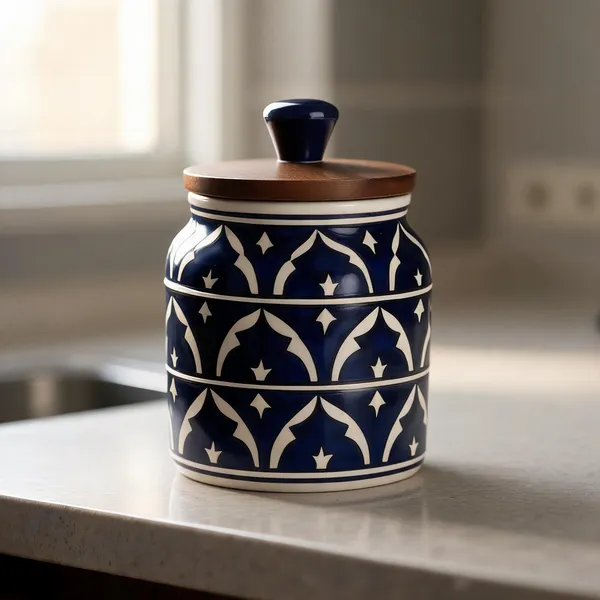Blue_Ceramic_Food_Storage_Container_With_Lid