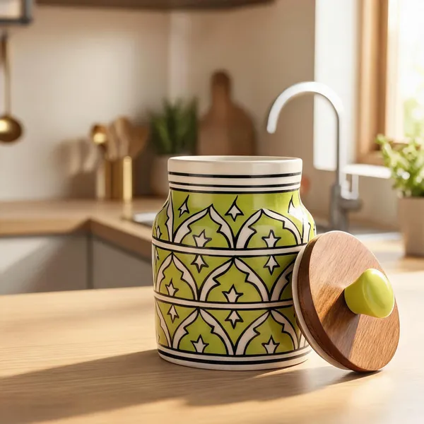 Green_Ceramic_Food_Storage_Container_With_Lid