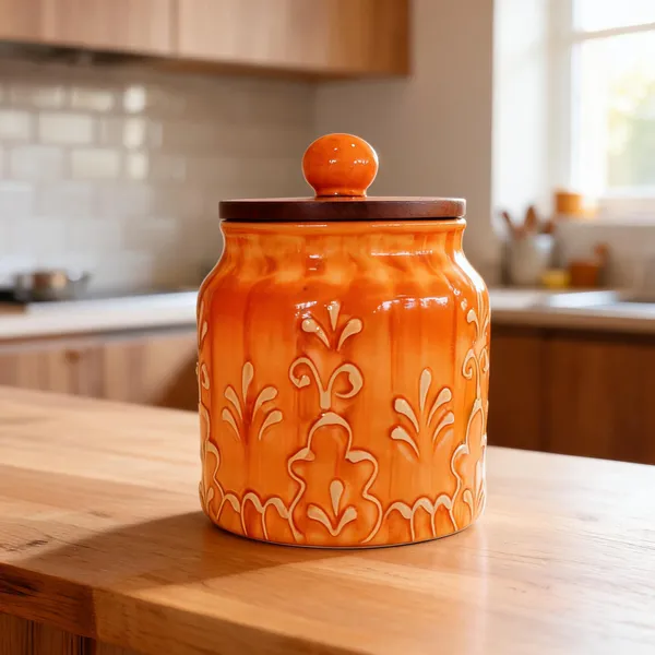 Green_Ceramic_Food_Storage_Container_With_Wooden_Lid