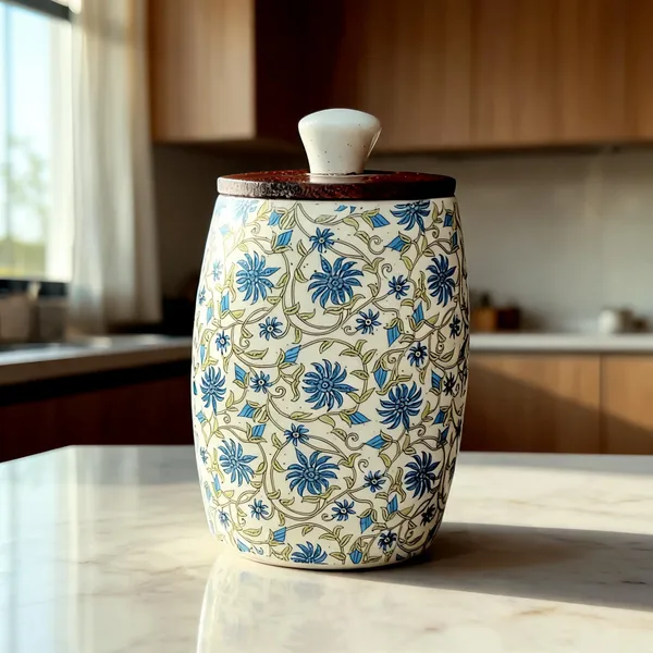Dark_Blue_Ceramic_&_Wood_Food_Storage_Container_With_Lid