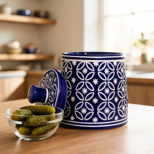 Blue_Ceramic_Pickle_Storage_Jar