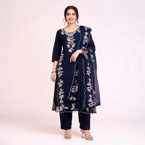 Blue_Vichitra_Silk_Straight_Embroidered_Kurta_Set_For_Women