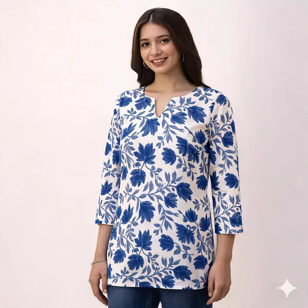 Blue_South_Cotton_Straight_Floral_Print_Top_For_Women