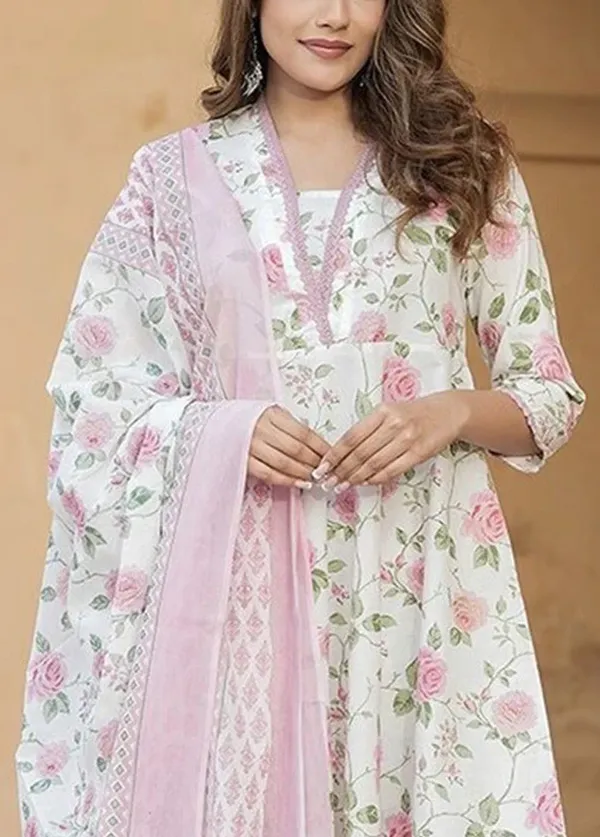 Pink_And_White__Pc_Cotton_Straight_Floral_Print_Kurta_Set_For_Women