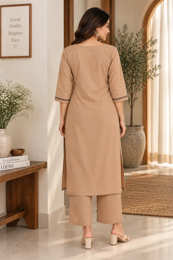 Chiku_Cotton_Embroidered_Kurti_With_Pant_Set_For_Women