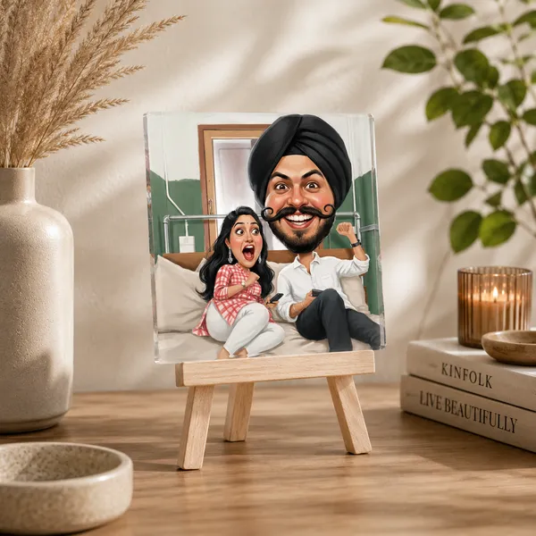 Acrylic_Couple_Caricature_Photo_Frame_With_Easel_Stand