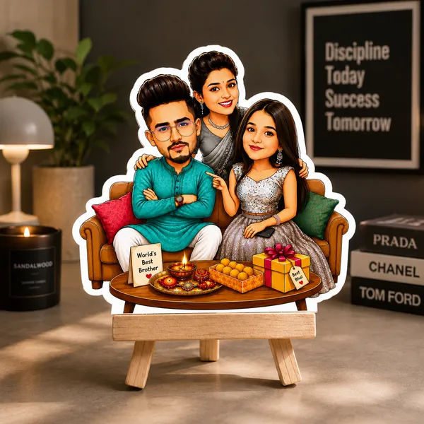 Acrylic_Family_Illustrated_Festive_Caricature_Tabletop_Standee
