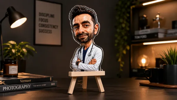 Acrylic_Doctor_Caricature_Desk_Figurine_With_Easel_Stand