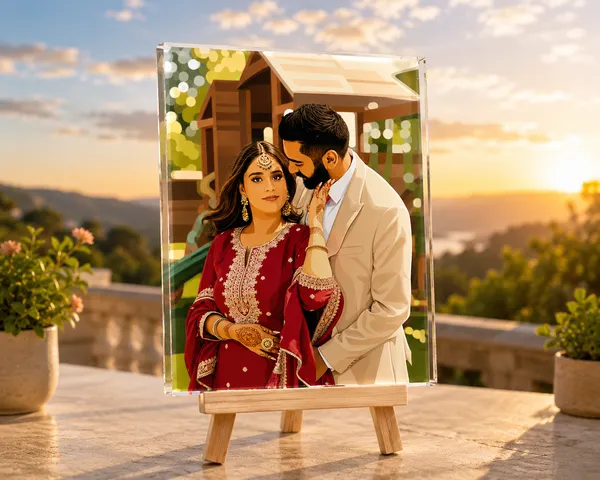 Acrylic_Romantic_Couple_Portrait_Photo_Frame_With_Easel
