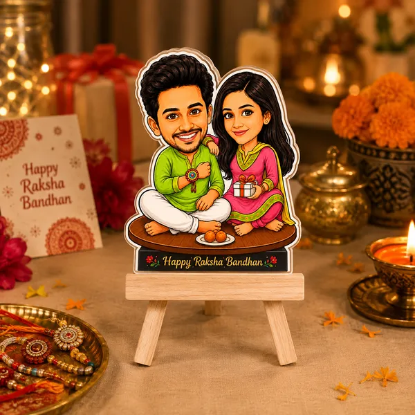 Acrylic_Raksha_Bandhan_Brother_Sister_Festive_Caricature_Standee