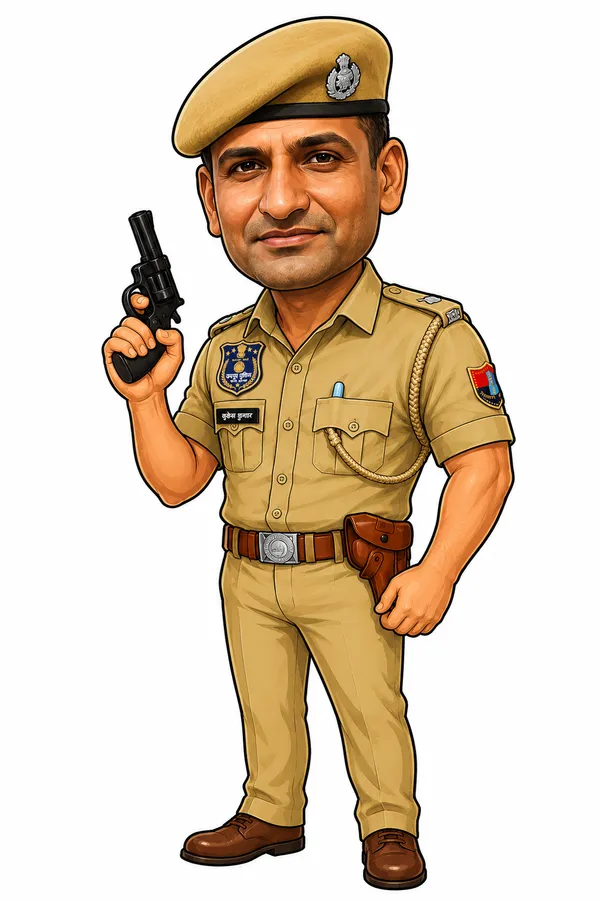 Acrylic_Indian_Police_Officer_Illustrated_Caricature_Standee