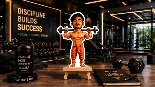 Acrylic_Muscular_Athlete_Barbell_Caricature_Figurine