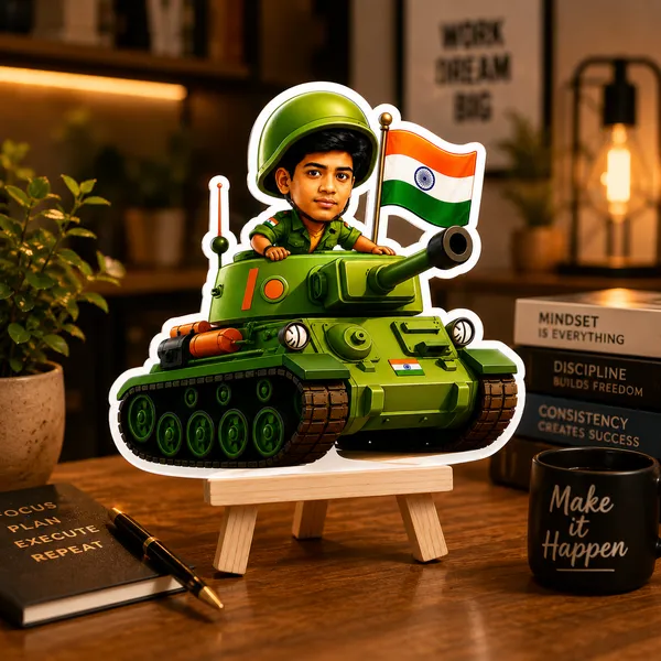 Acrylic_Indian_Flag_Tank_Soldier_Caricature_Standee