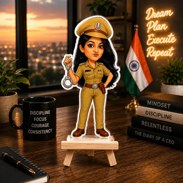 Acrylic_Female_Police_Officer_Illustrated_Desk_Caricature_Standee