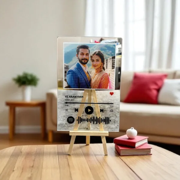 Acrylic_Music_Player_Layout_Photo_Plaque_With_Wooden_Easel