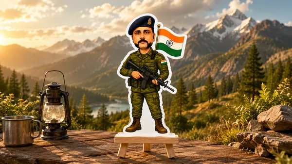 Acrylic_Indian_Soldier_With_Flag_Caricature_Standee