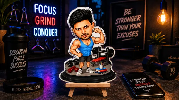 Acrylic_Muscular_Fitness_Man_Gym_Scene_Caricature_Figurine