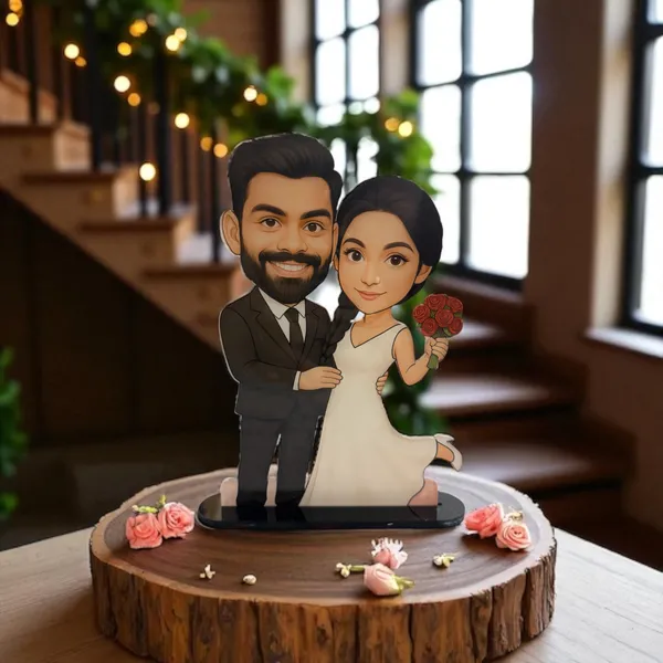 Acrylic_Wedding_Couple_Bride_Groom_Caricature_Figurine