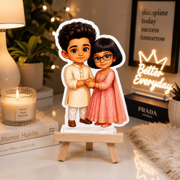 Acrylic_Illustrated_Couple_Tabletop_Caricature_Standee_With_Easel
