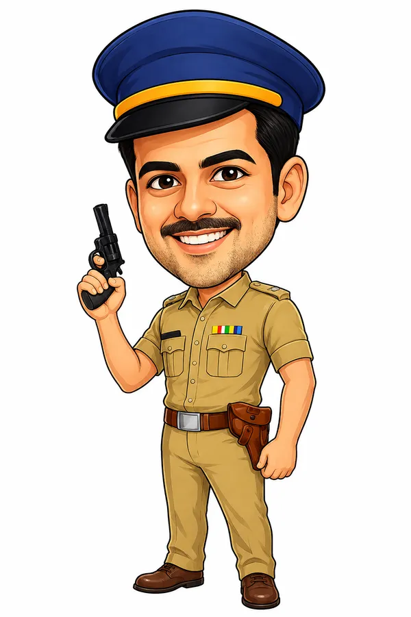 Acrylic_Indian_Police_Officer_Illustrated_Caricature_Standee