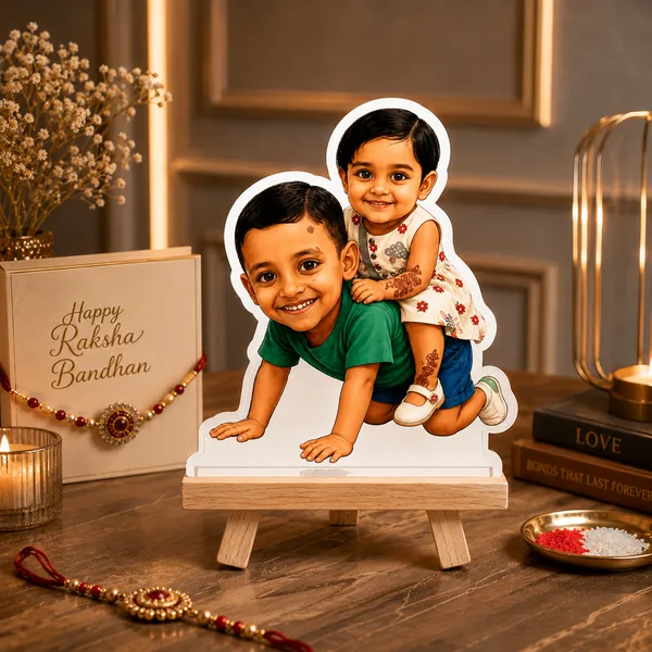 Acrylic_Raksha_Bandhan_Sibling_Caricature_Standee