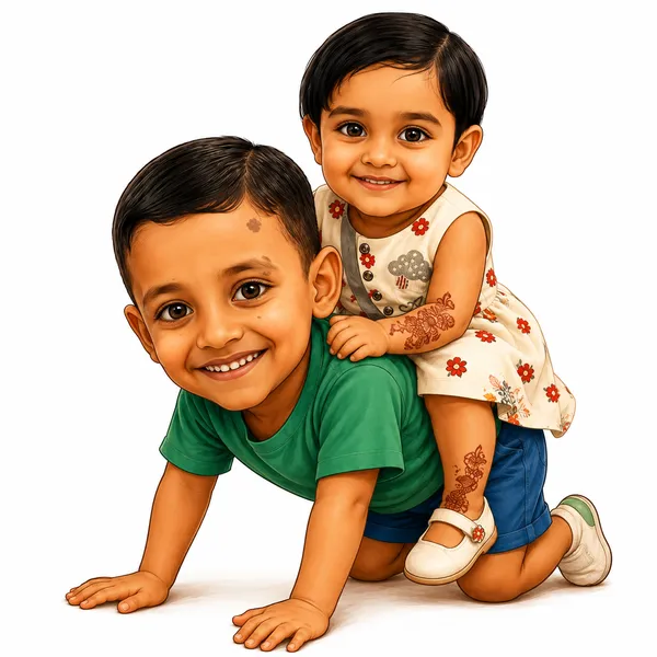 Acrylic_Raksha_Bandhan_Sibling_Caricature_Standee